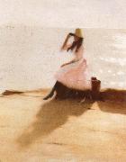 Philip Wilson Steer Young woman on the Beach Germany oil painting artist
